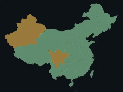 中国大陆三网（电信/联通/移动）延迟热力图预览