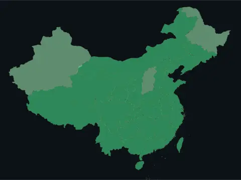 中国大陆三网（电信/联通/移动）延迟热力图预览