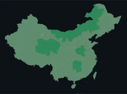 中国大陆三网（电信/联通/移动）延迟热力图预览