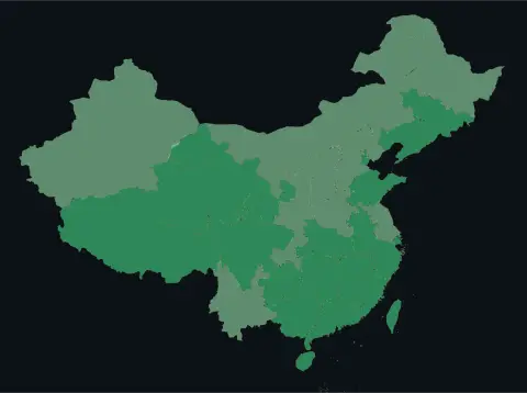 中国大陆三网（电信/联通/移动）延迟热力图预览