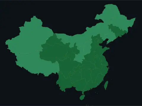 中国大陆三网（电信/联通/移动）延迟热力图预览