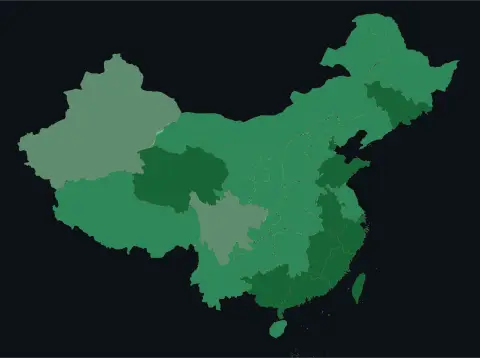 中国大陆三网（电信/联通/移动）延迟热力图预览